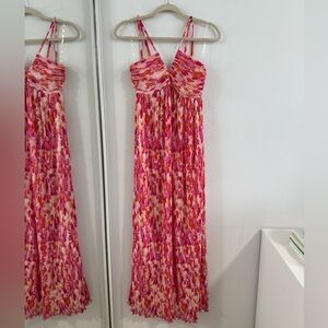 Sincerely Jules Pink and Red Maxi Dress